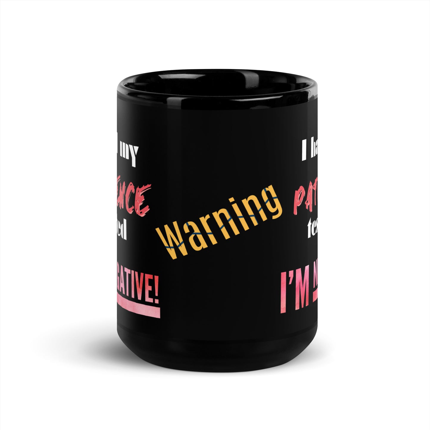 Black Glossy Mug - Patience Tested!