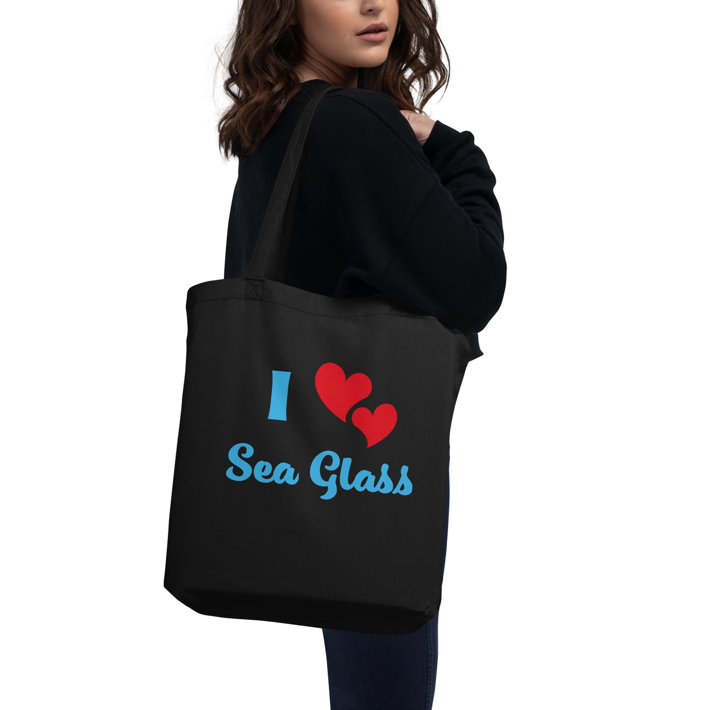 Eco Tote Bag - I Love Sea Glass!