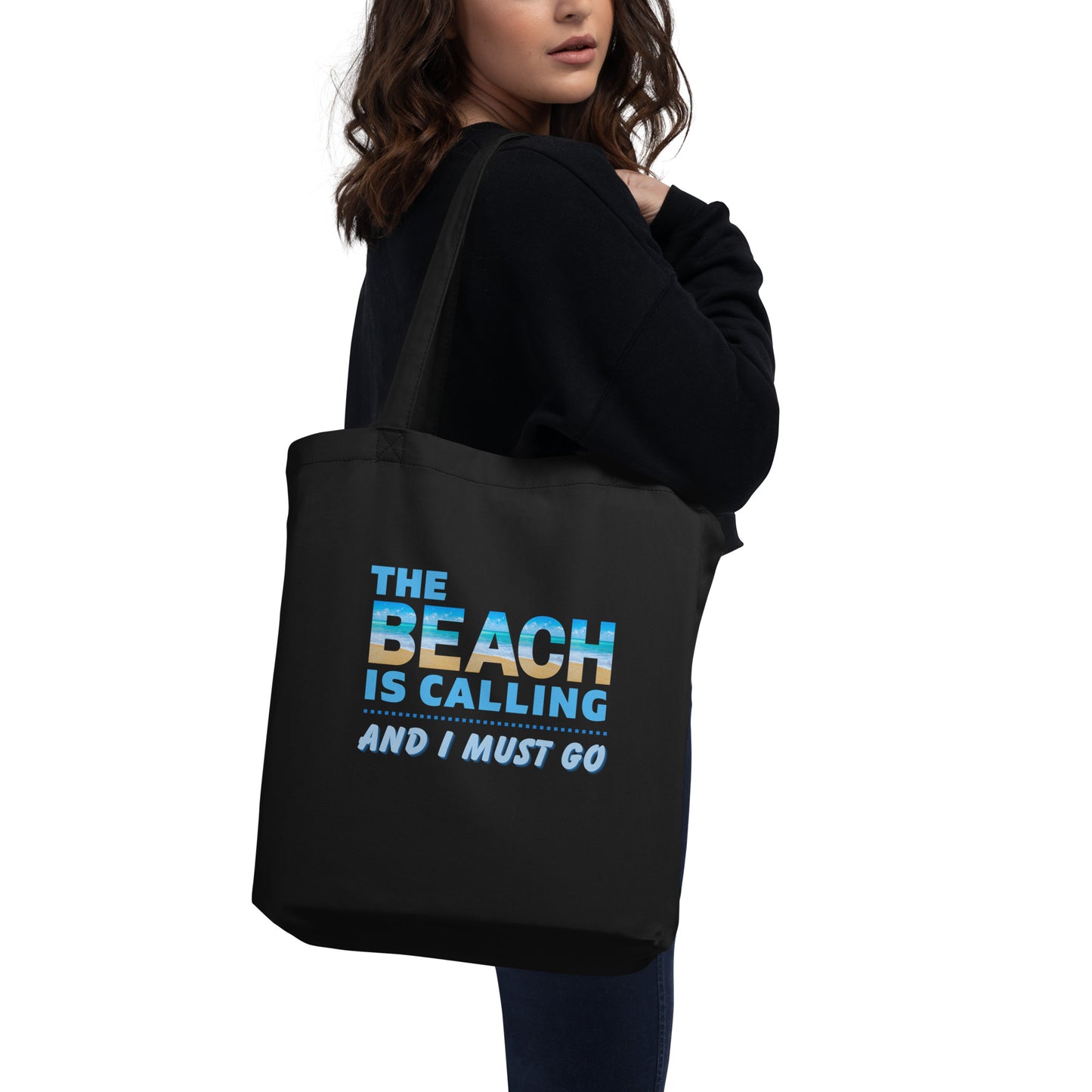 Eco Tote Bag - The Beach is Calling (Blue)