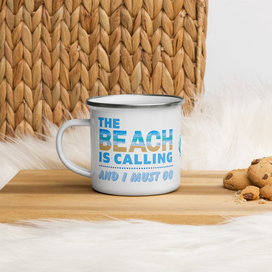 Enamel Mug - The Beach is Calling...
