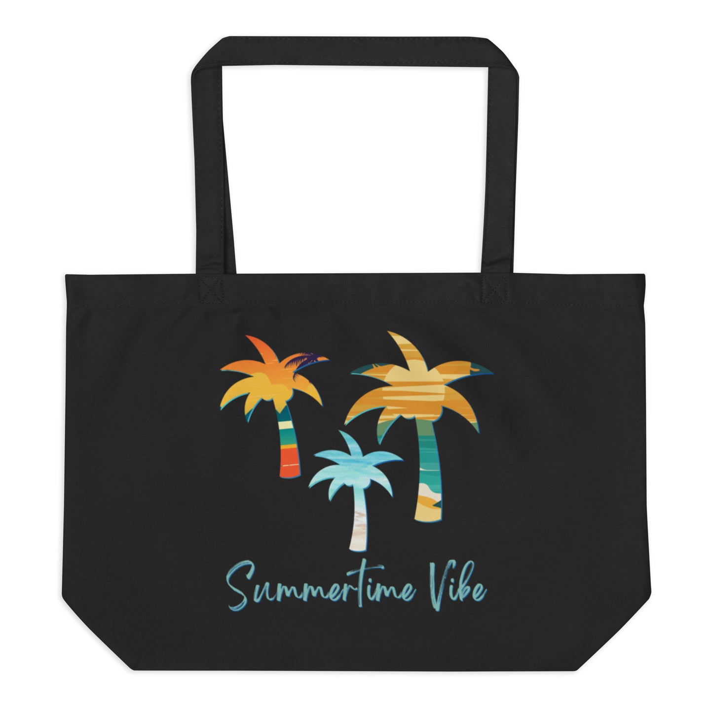 Large Organic Tote Bag - Summertime Vibe
