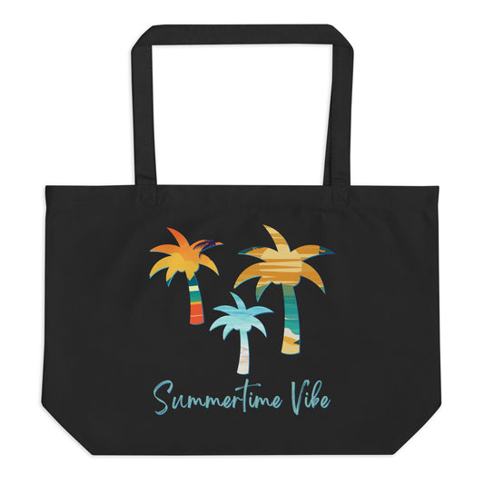 Large Organic Tote Bag - Summertime Vibe