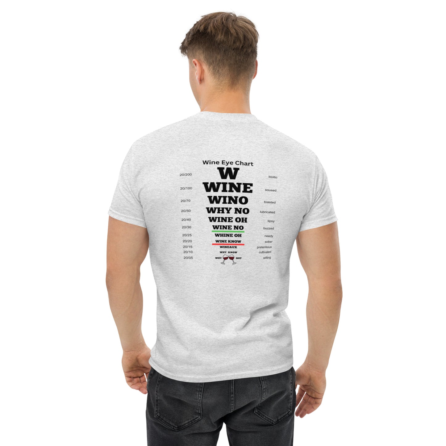 Men's Classic Tee - Wine Eye Chart