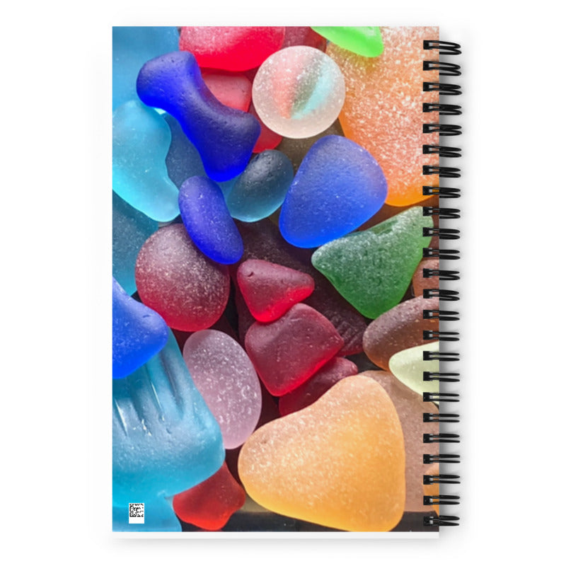 Spiral Notebook - Sea Glass Collage