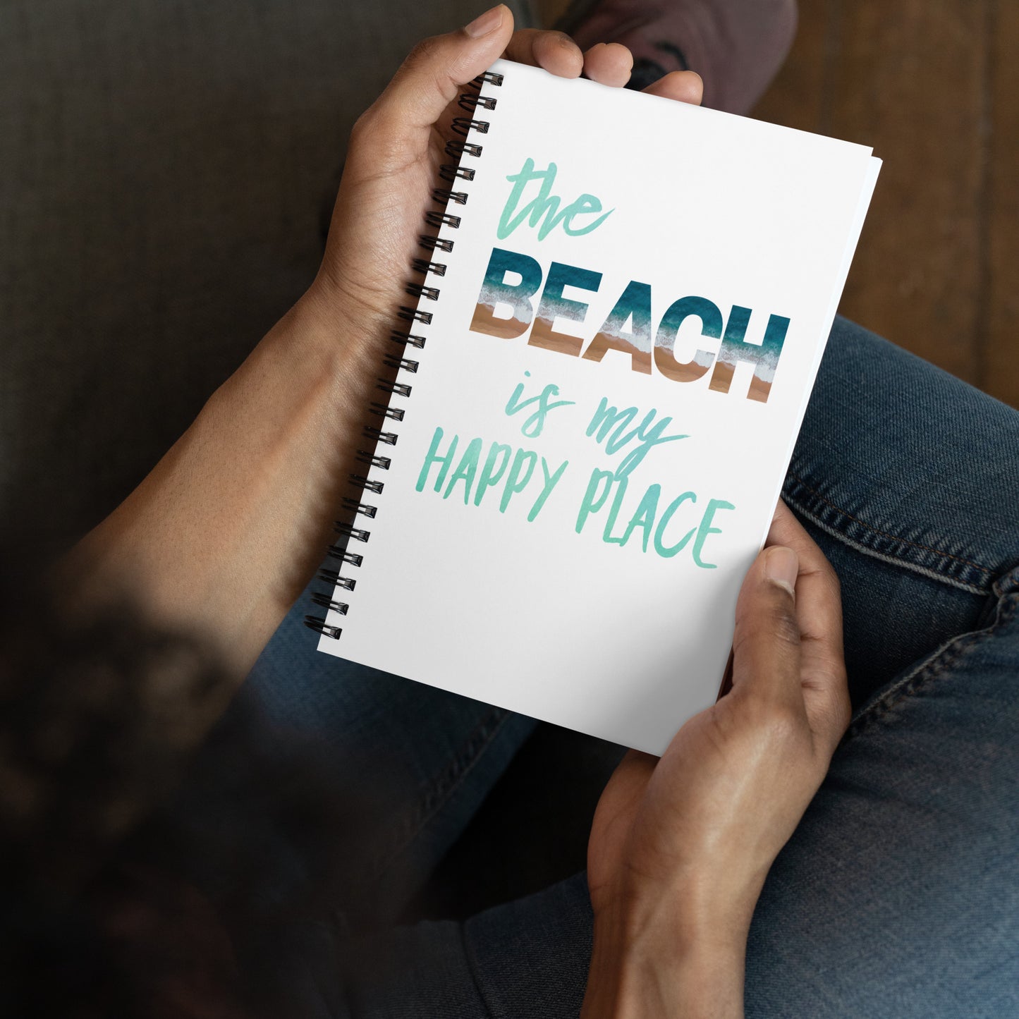 Spiral Notebook - Beach is My Happy Place - Summerland Beach