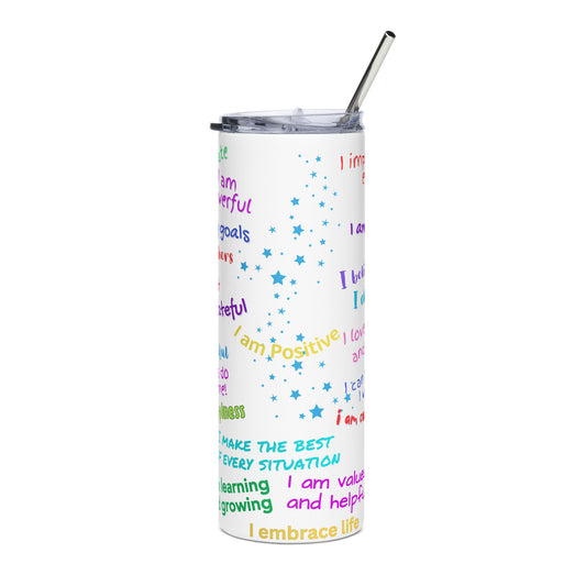 Stainless Steel Tumbler - Daily Affirmations