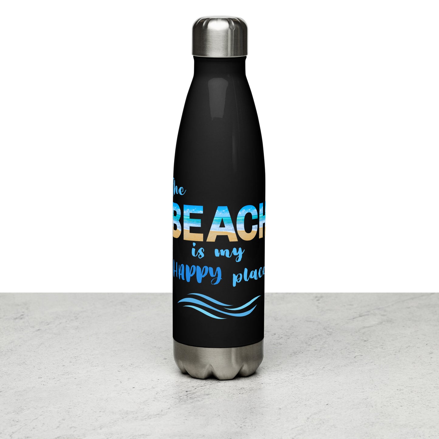 Stainless Steel Water Bottle - Beach + Sea Glass