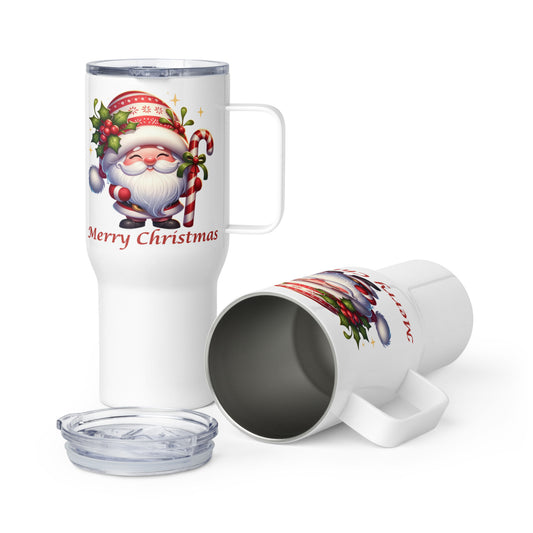 Travel Mug with a Handle - Christmas Gnome