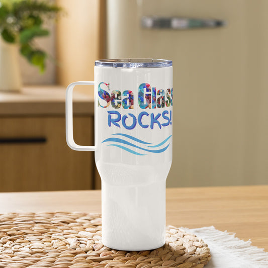 Travel Mug - Sea Glass Rocks!