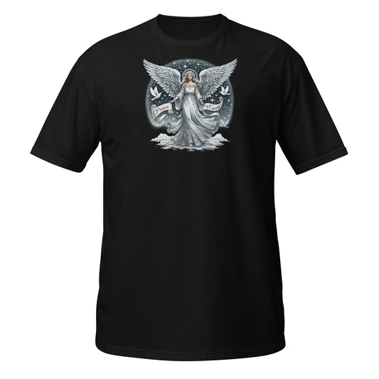 Short-Sleeve Unisex T-Shirt - Peace on Earth Angel on Cloud