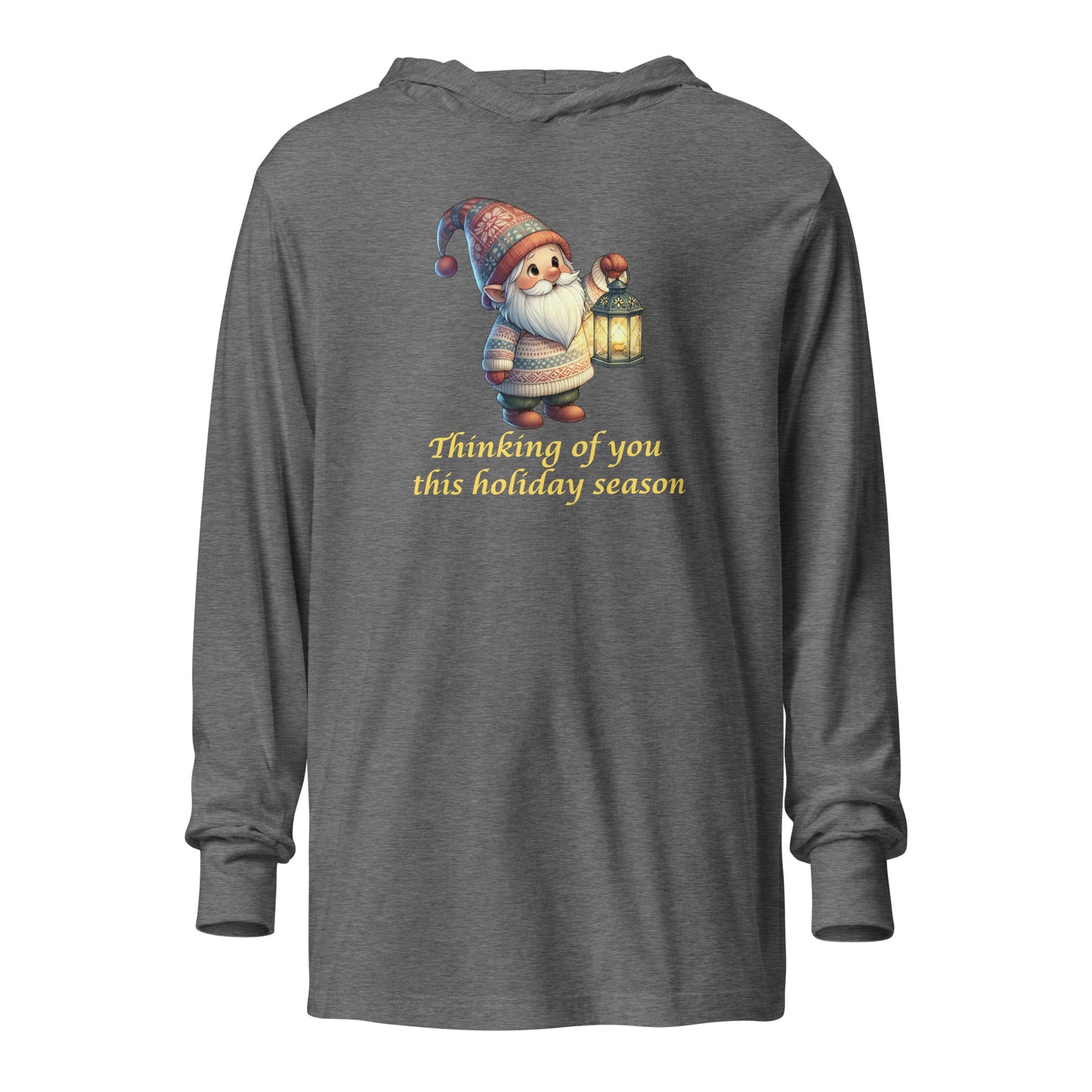 Hooded Long-sleeve Tee - Thinking of You Gnome