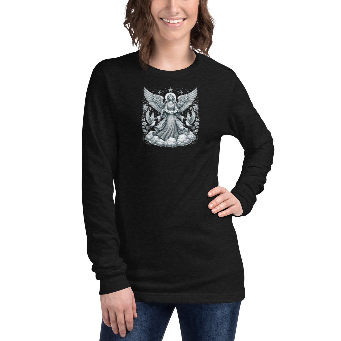 Unisex Long Sleeve Tee - Peace on Earth Angel