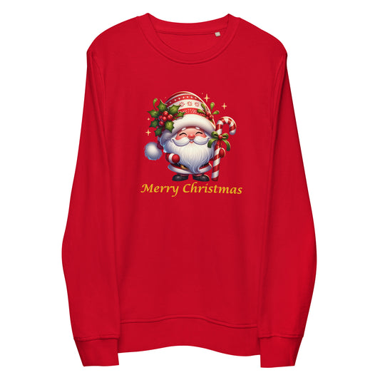Unisex Organic Sweatshirt - Merry Christmas Gnome