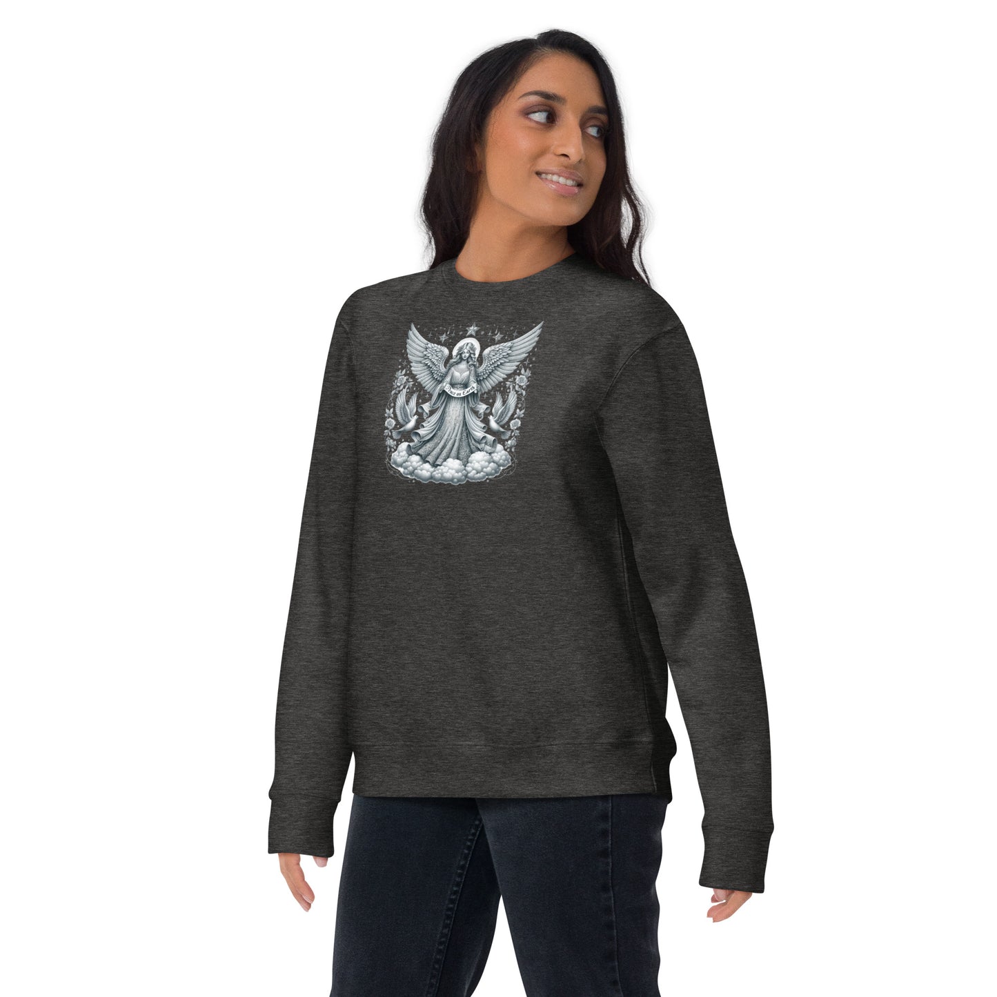 Unisex Premium Sweatshirt - Peace on Earth Angel