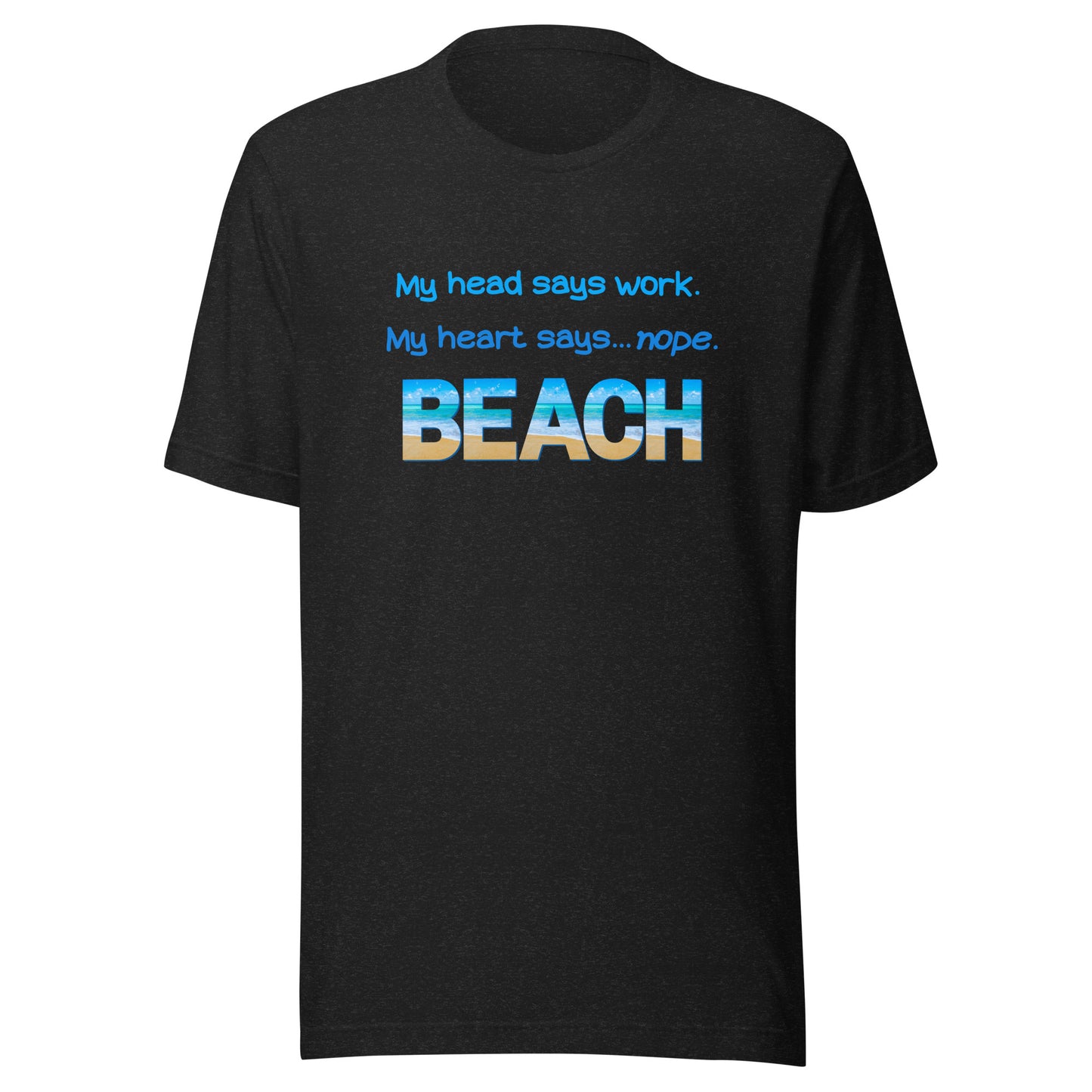 Unisex T-shirt - My Heart Says Beach (Blue)