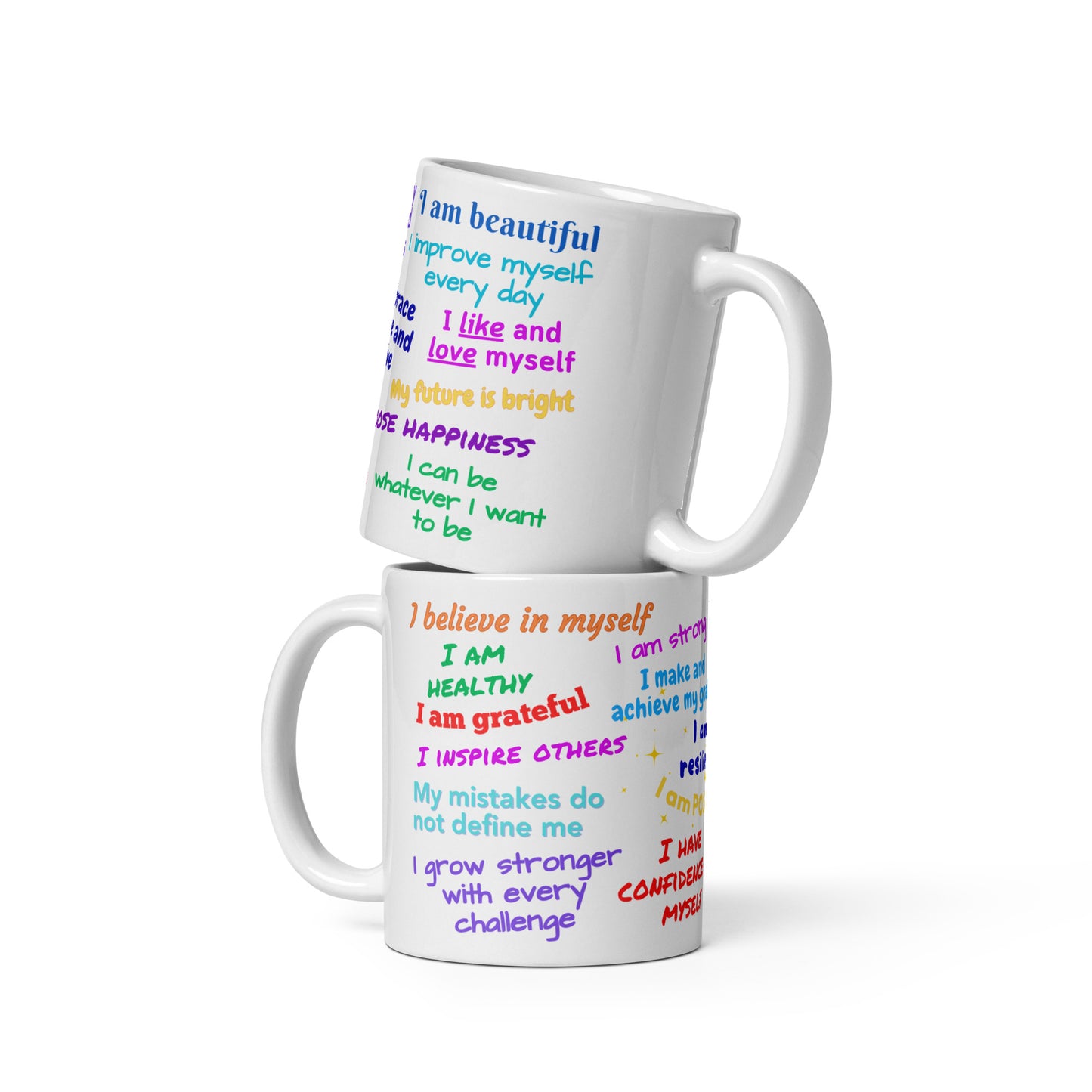 White Glossy Mug - Daily Affirmations