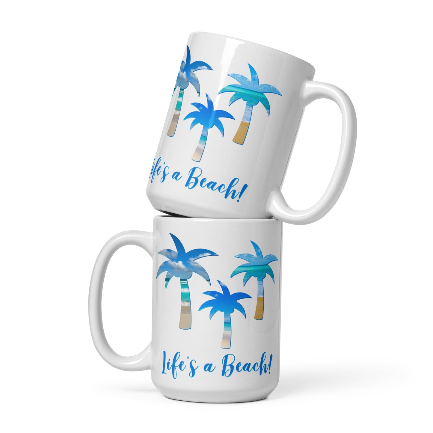 White Glossy Mug - Life's a Beach!