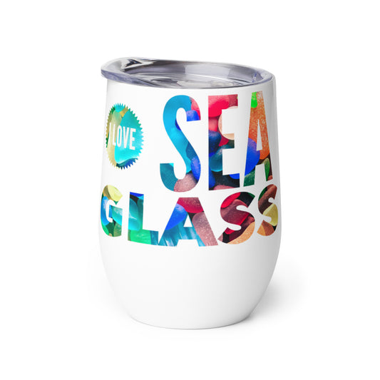 Wine Tumbler - I Love Sea Glass
