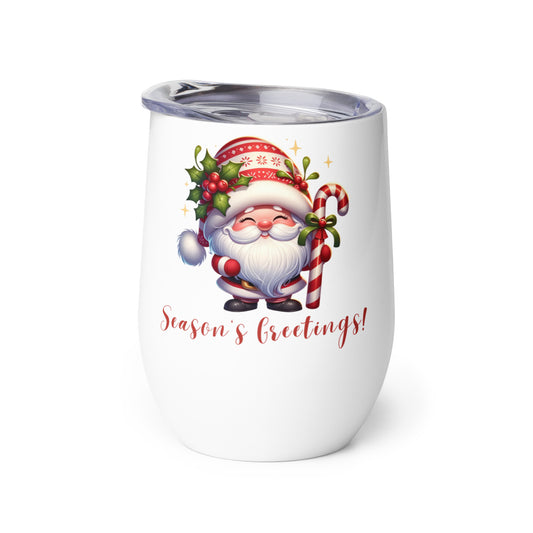 Wine Tumbler - Season's Greetings Gnome