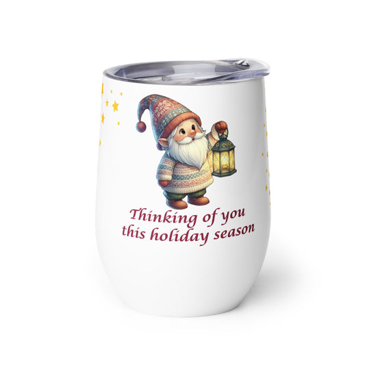 Wine Tumbler - Thinking of You Gnome