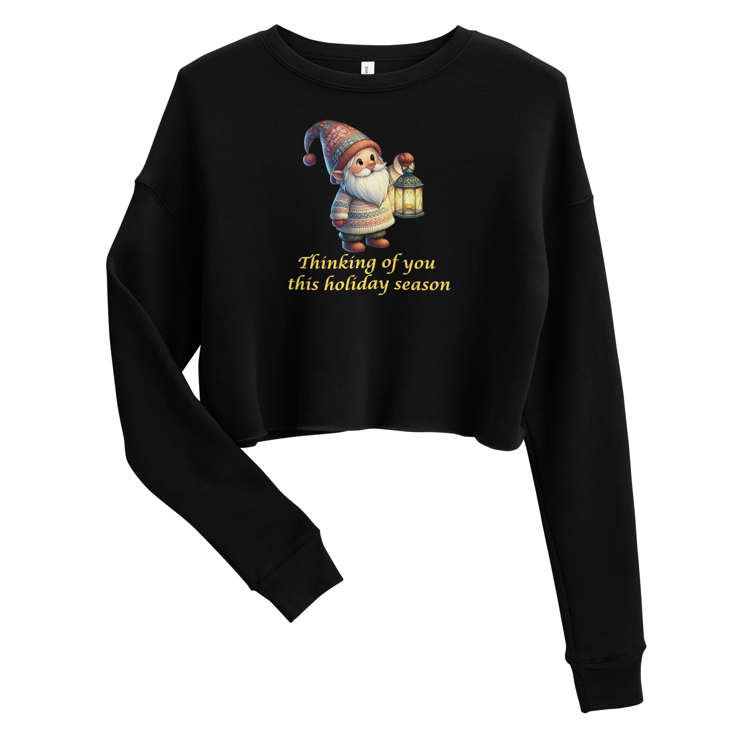 Crop Sweatshirt - Thinking of You Gnome