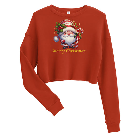 Crop Sweatshirt - Merry Christmas Gnome