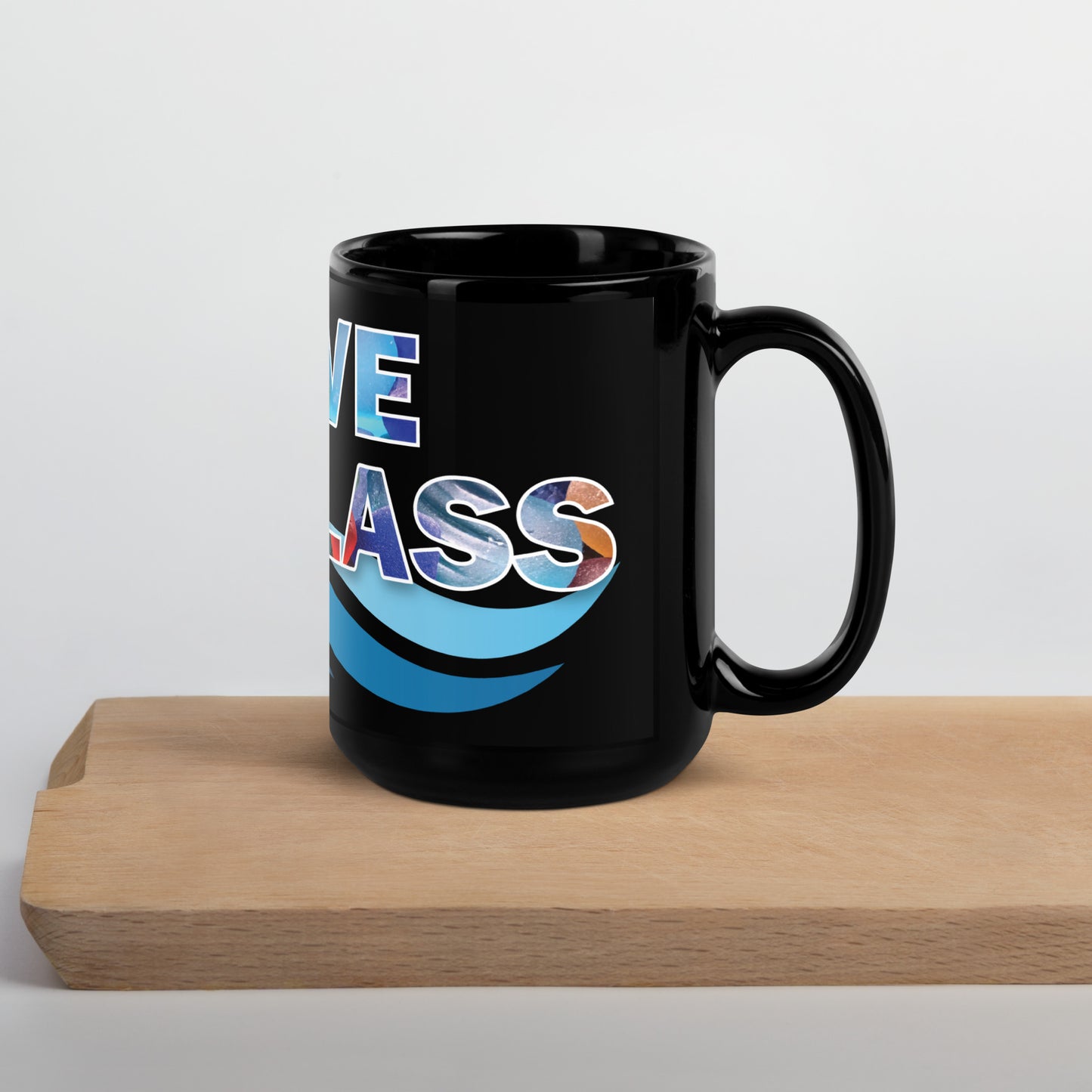 Black Glossy Mug - I Love Sea Glass